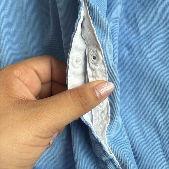 Toddler Corduroy Embroidered Farm Theme Overalls Light Blue Cotton Size 4T - Picture 9 of 12